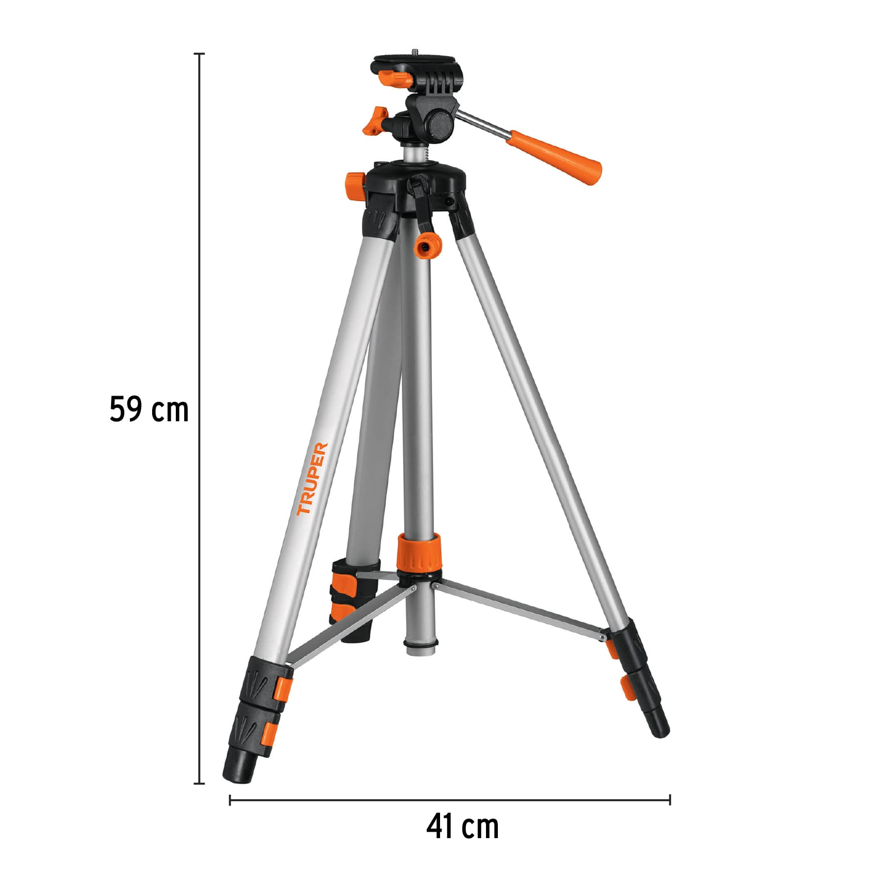 Tripié telescópico para nivel láser, altura max. 1.45 mm, Truper - 100811