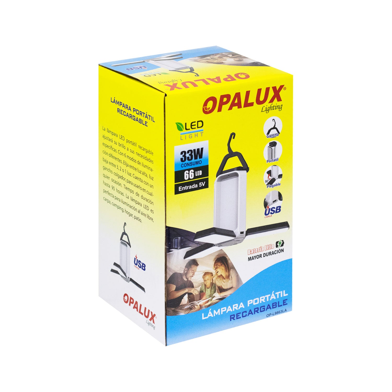 Lámpara Portátil Recargable 33W OPALUX OP-L9863LA