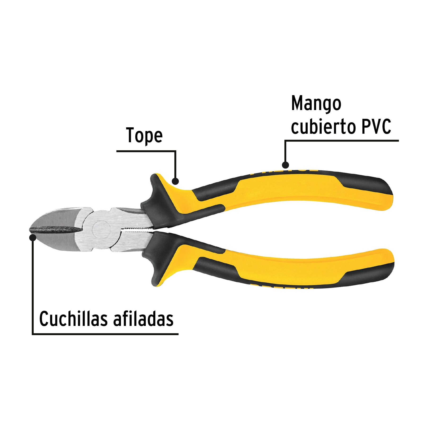 Pinza de corte diagonal 8" mango Comfort Grip, Pretul - 27160
