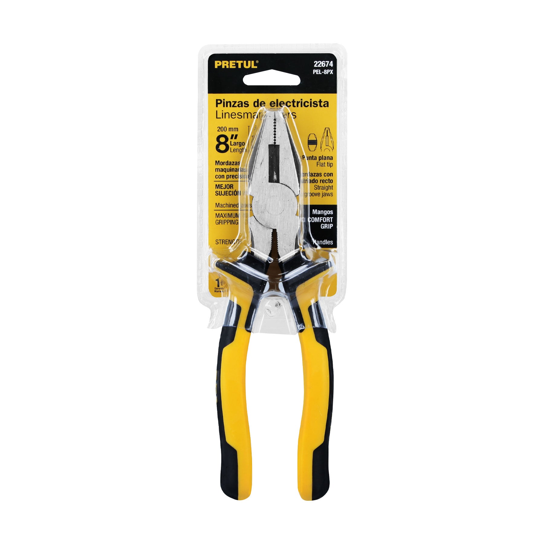 Alicate Universal De 8 Pulgadas Comfort Grip Pretul - 22674