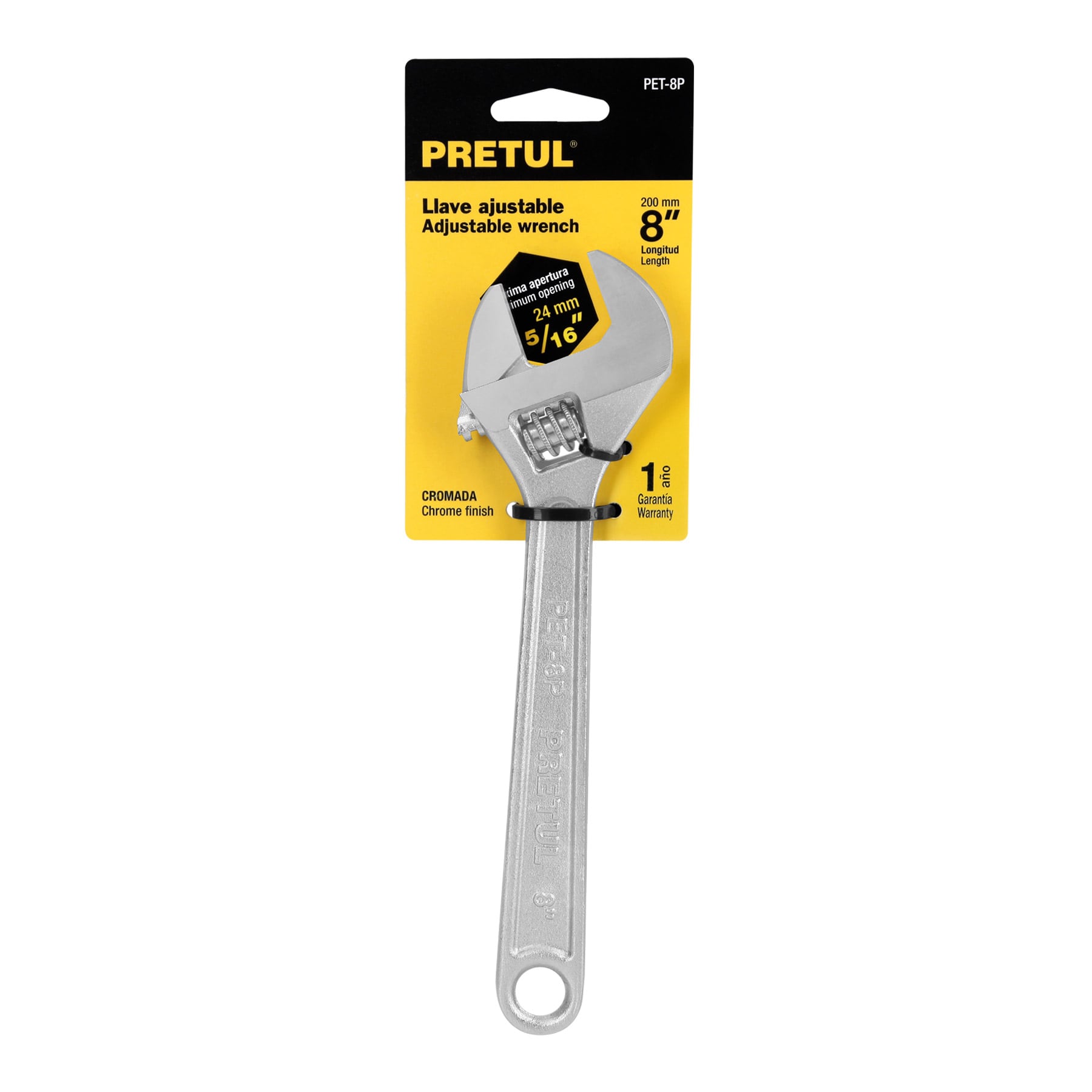 Llave francesa 8" cromada, Pretul - 21815