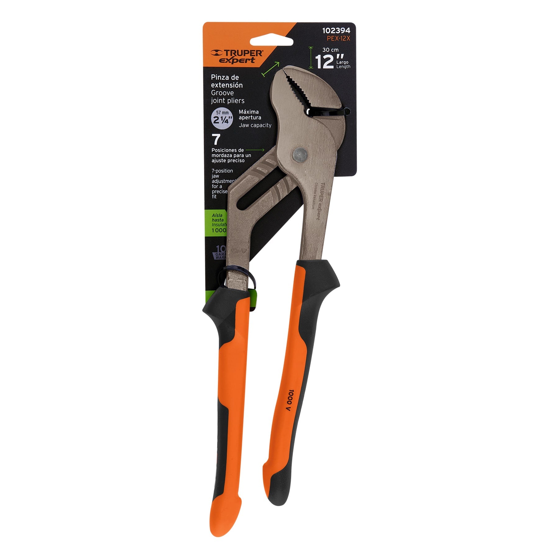 Pinzas de extensión 12" mango Comfort Grip, Truper Expert - 102394