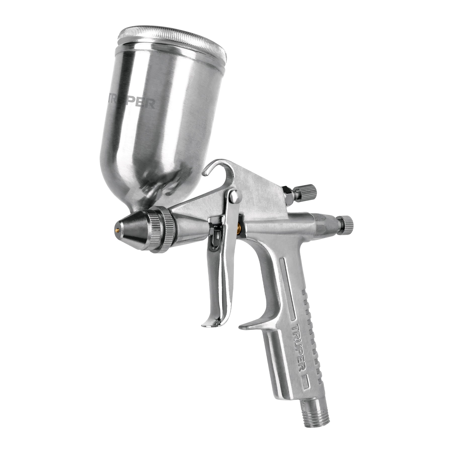 Pistola compacta p/retoque LVMP vaso alum, 0.5 mm, Truper - 11098