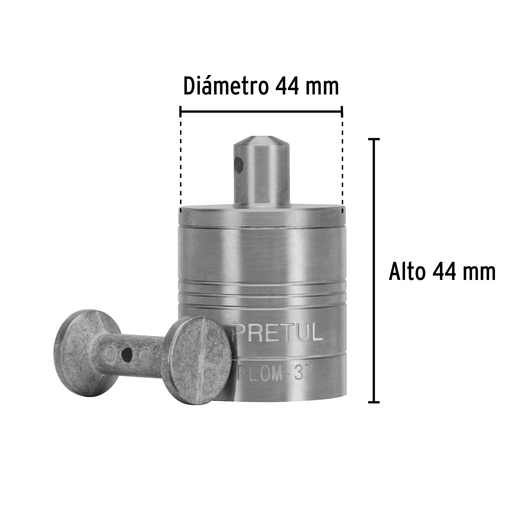 Plomada metálica de 340 g (12 oz) con centro, Pretul  - 22463