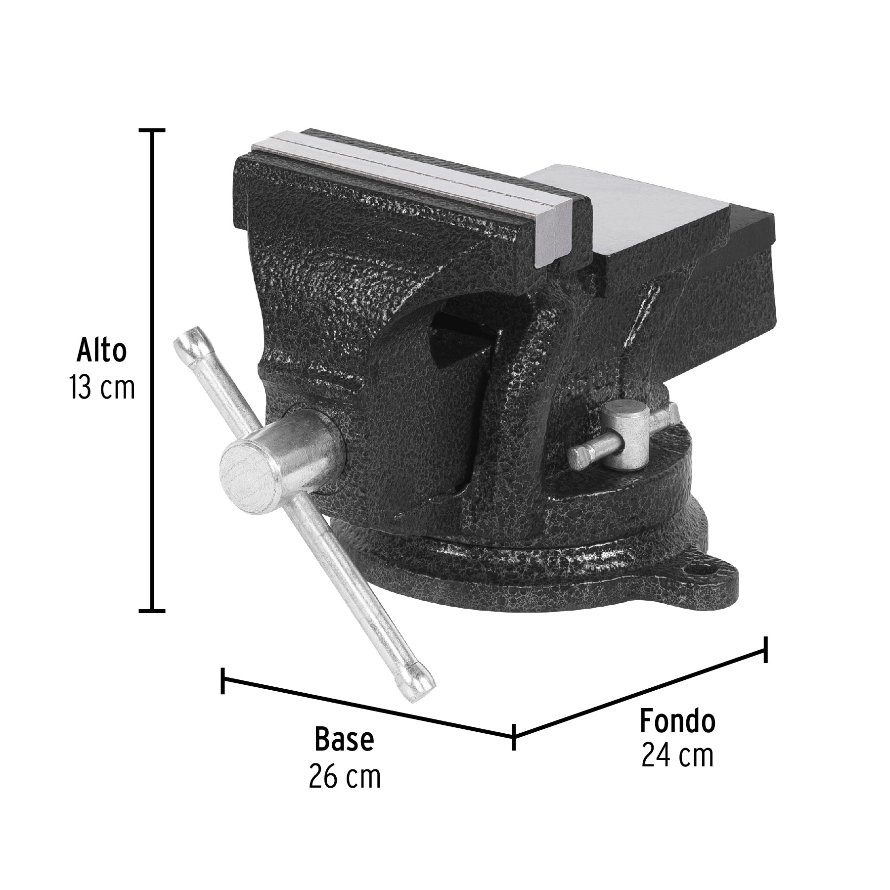 Tornillo de banco 4" de hierro gris, Pretul - 26039