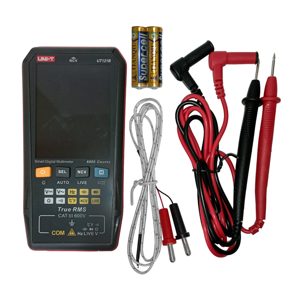 MULTIMETRO SMART C/ CUERPO ULTRAFINO 19MM "UNI-T" UT-121B / UT121B