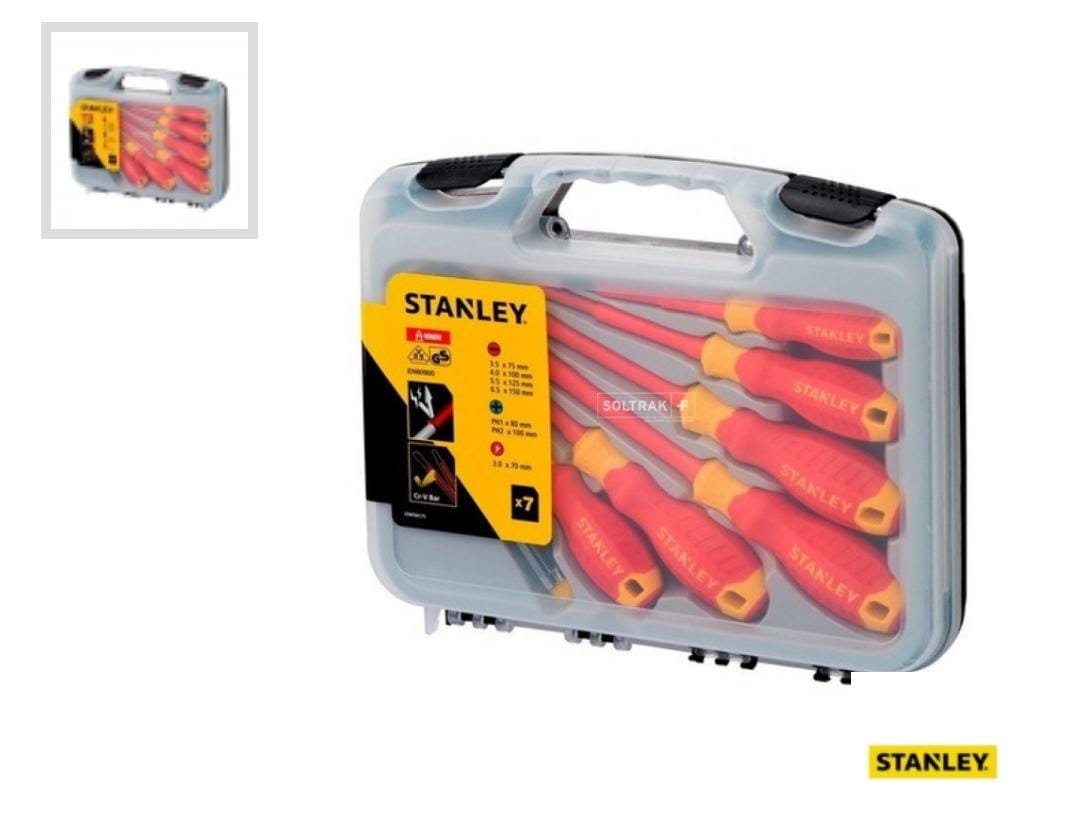 Juego 7 Destornilladores Aislados De 1000v Stanley STMT60175-LA