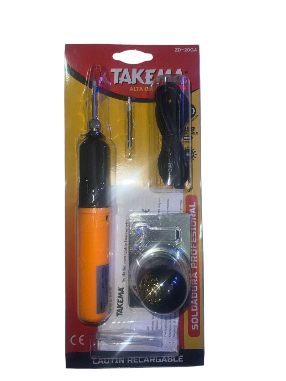 Cautin Recargable Tipo C 12W, TAKEMA ZD-20GA