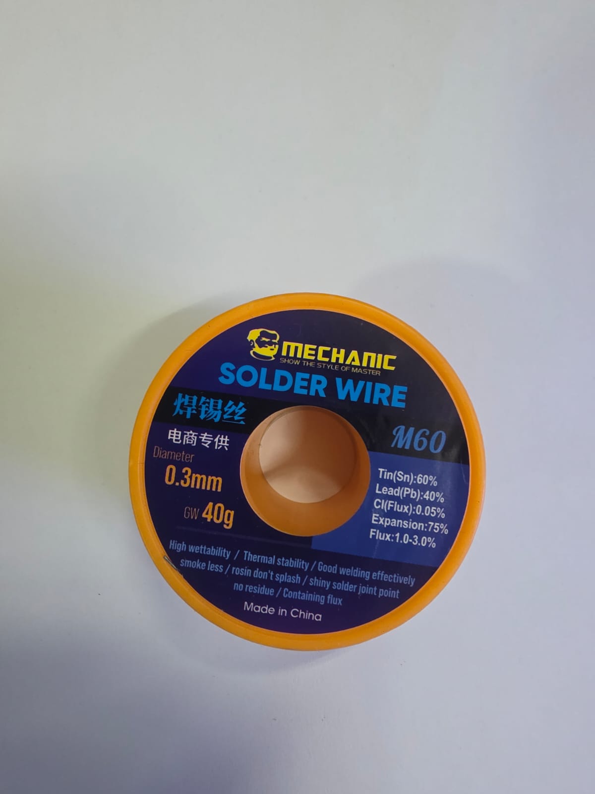 Rollo De Estaño 60/40 Mechanic 40gr 0.3mm