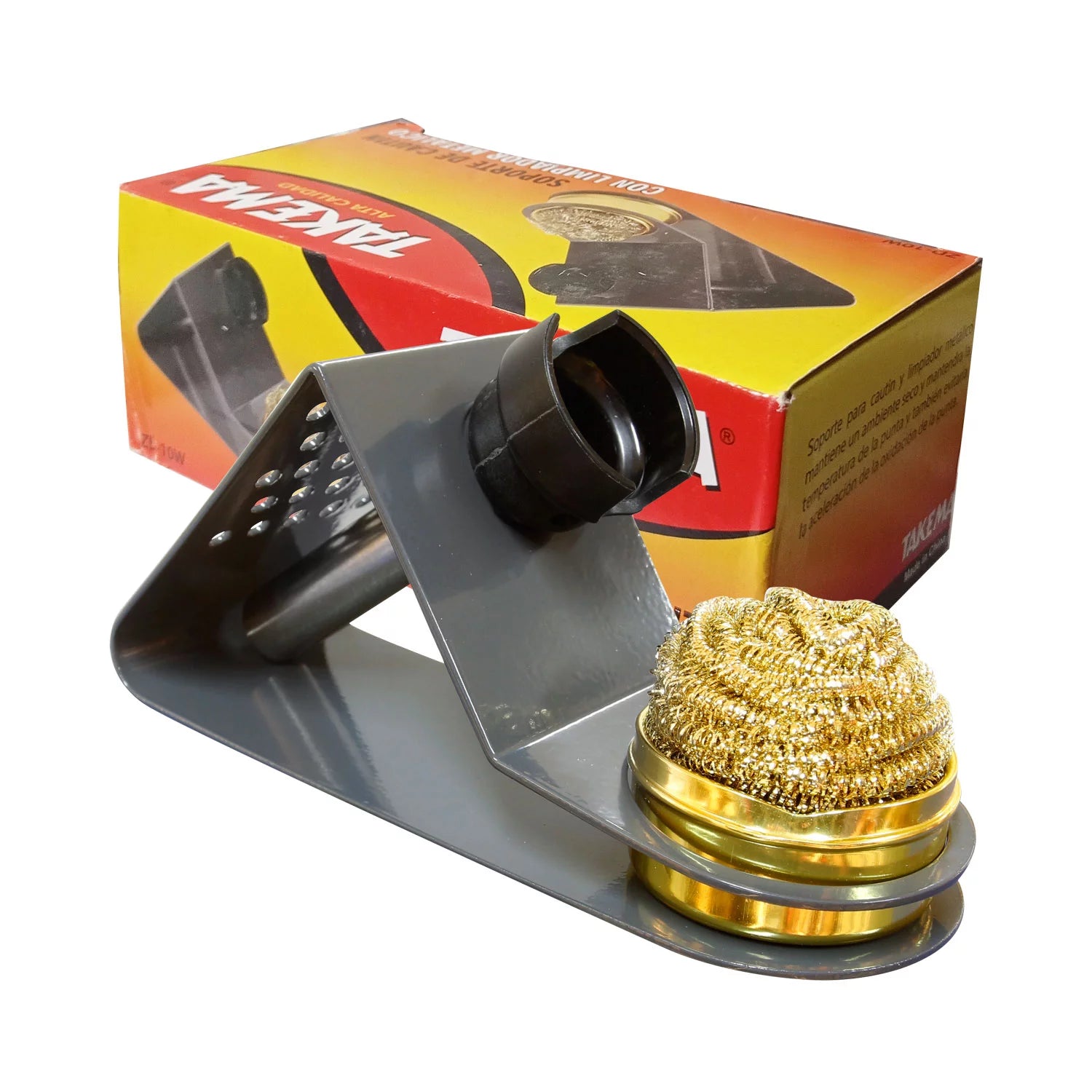 Soporte para Cautín con Limpiador de Puntas ZD-10W TAKEMA