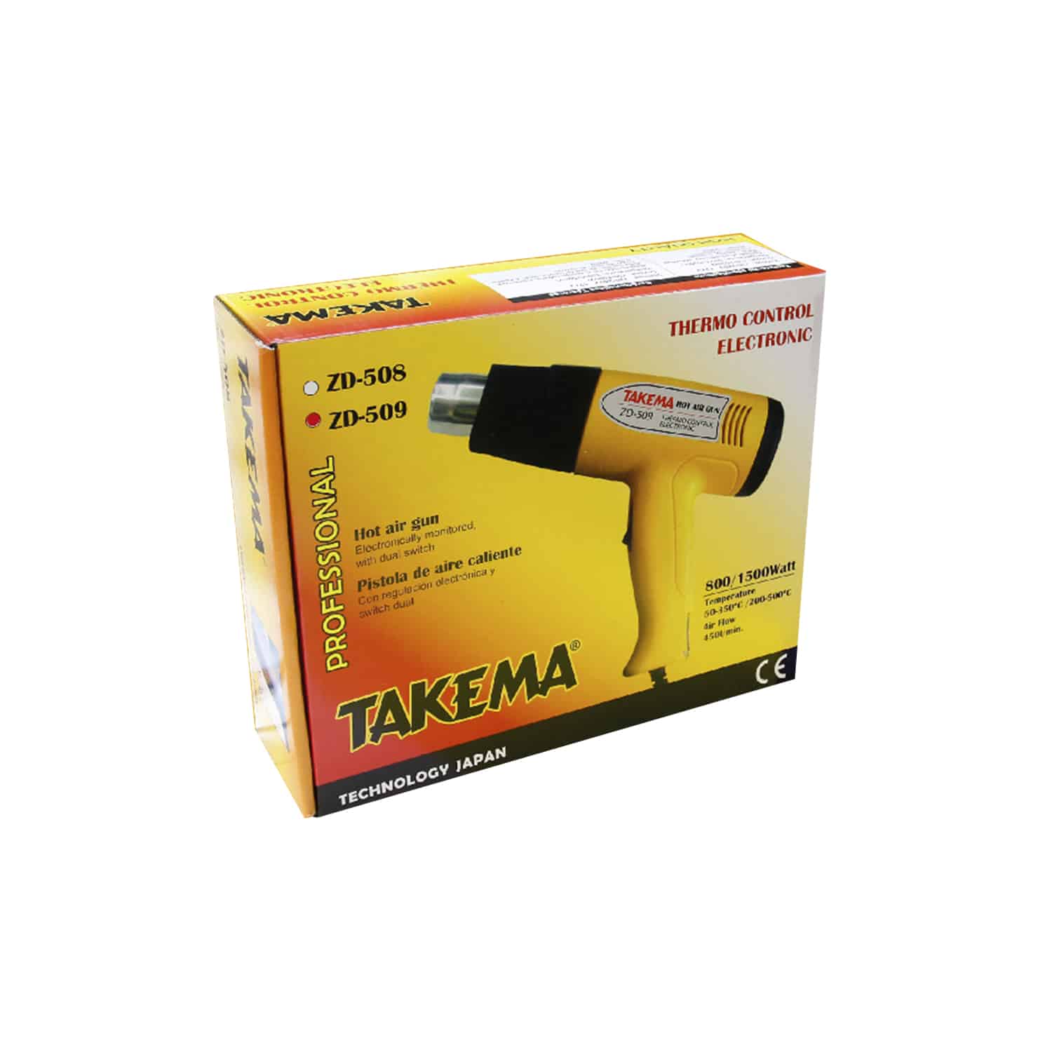 Pistola De Calor Con Regulador Takema De 1500w Zd-509