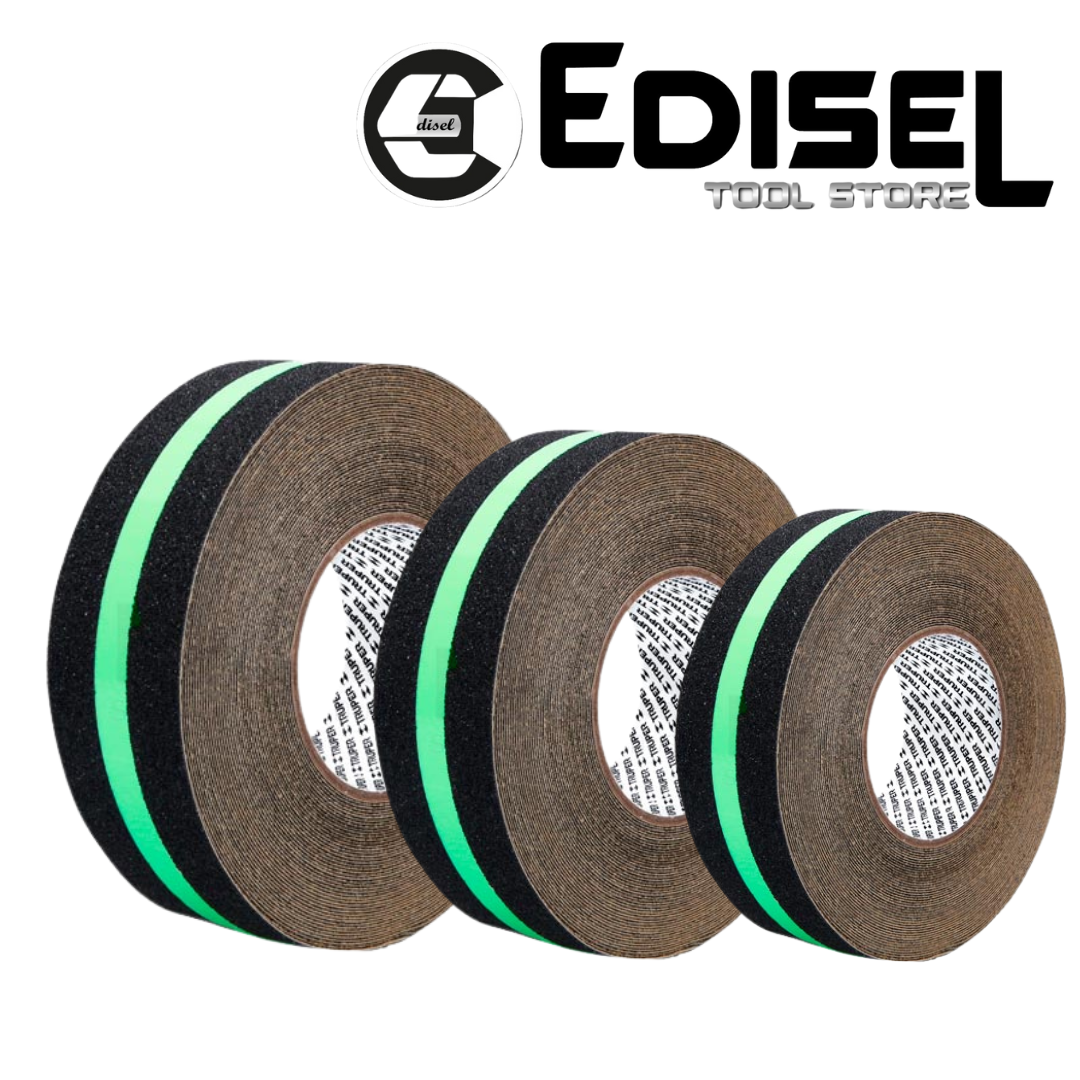 Rollo de 18 m cinta antiderrapante fotolumini. 50 mm con abrasivo - 101451