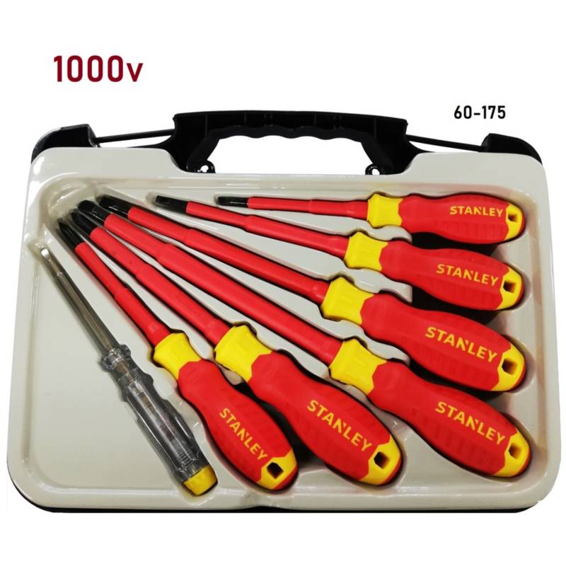 Juego 7 Destornilladores Aislados De 1000v Stanley STMT60175-LA