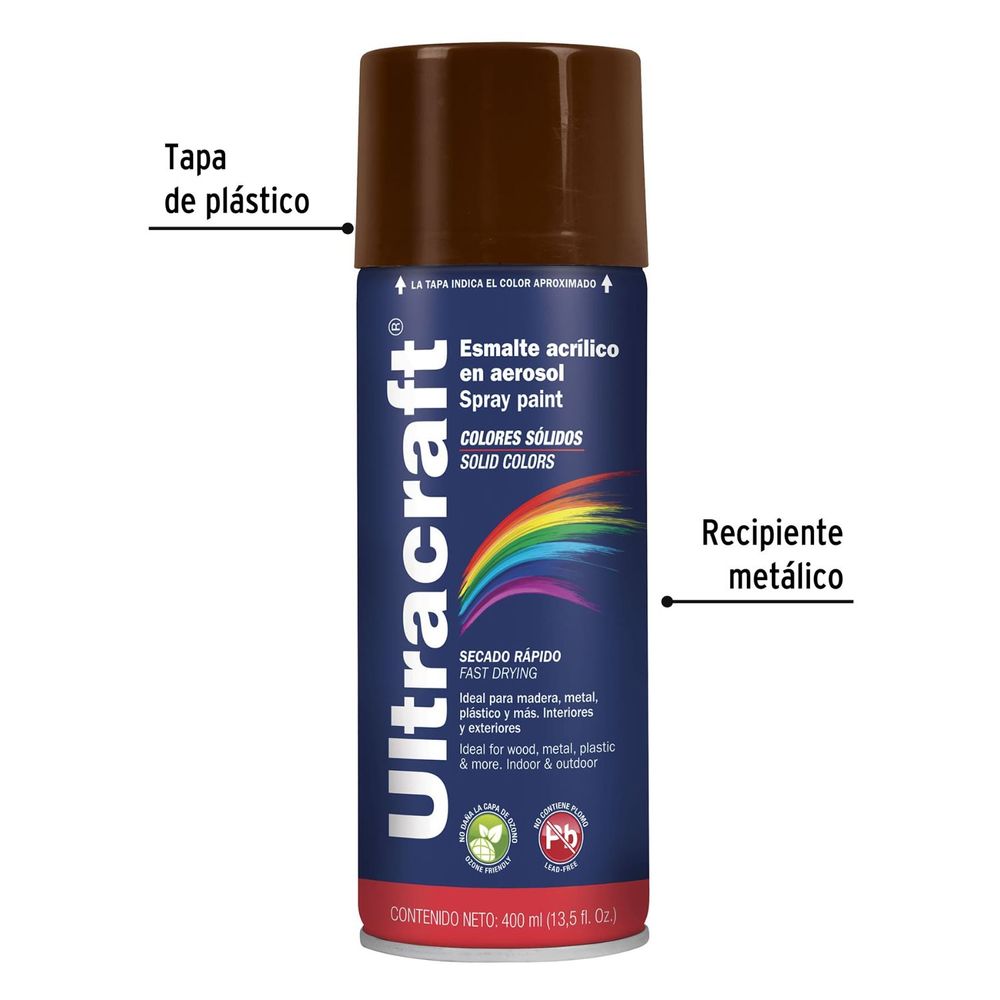 Pintura Spray Color Marrón Ultracraf - 40037