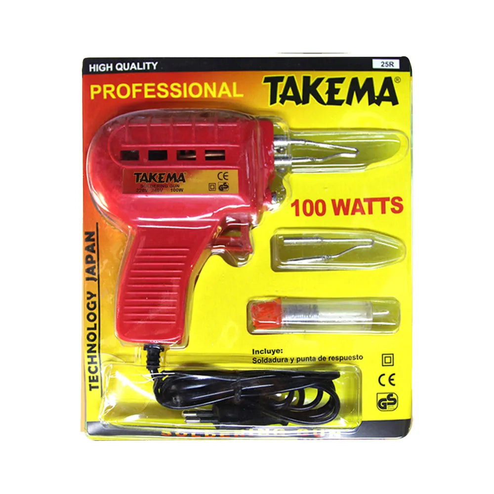 Pistola de Soldar Takema con Punta Repuesto 100W 220VAC 25R
