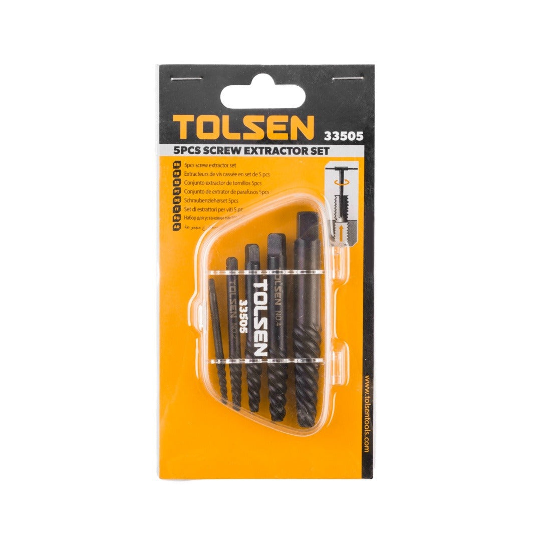 Extractor tornillos Tolsen 5 pz (industrial) 33505