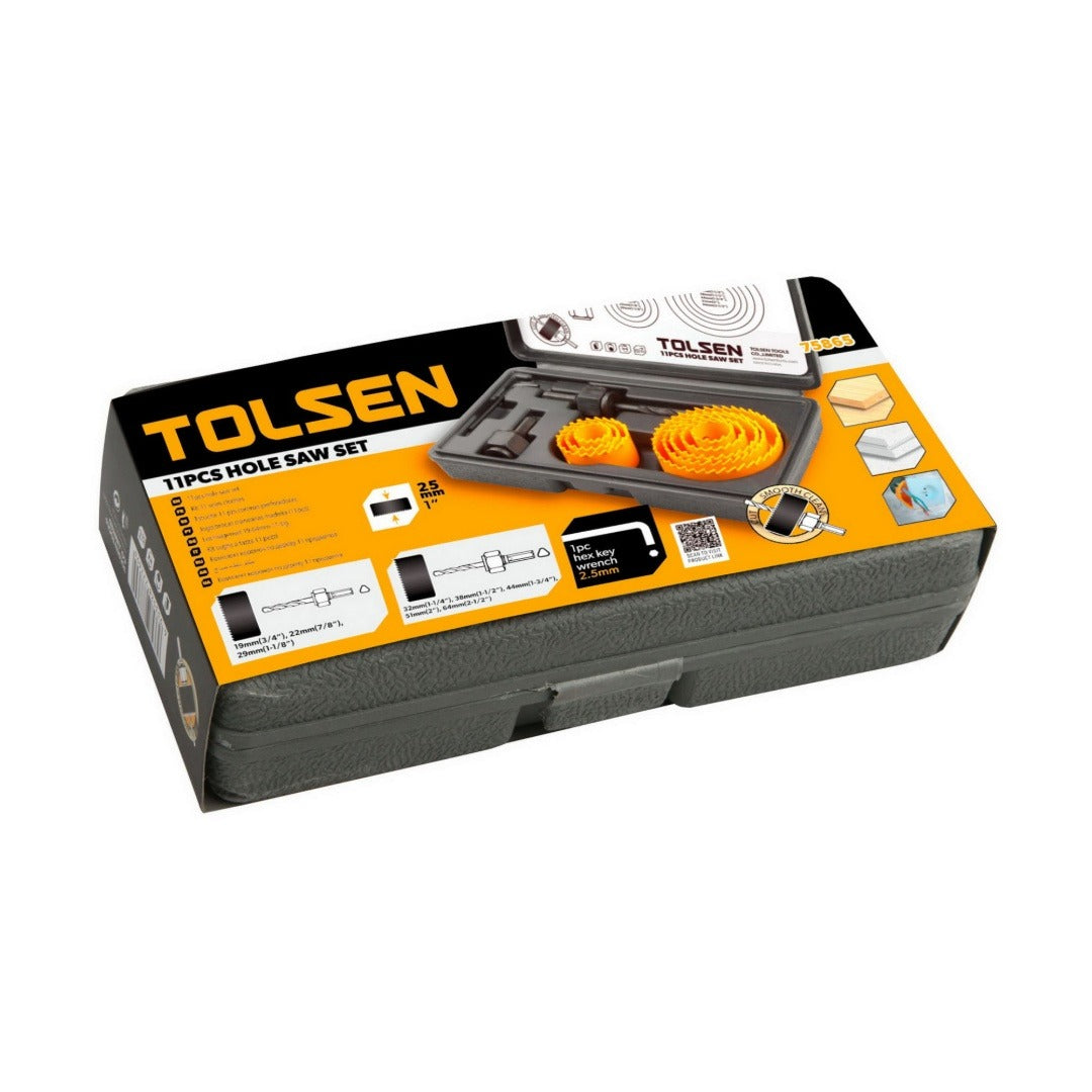 Juego de Sierra Copa Bimetalica 11 pcs 19-64 TOLSEN 75865