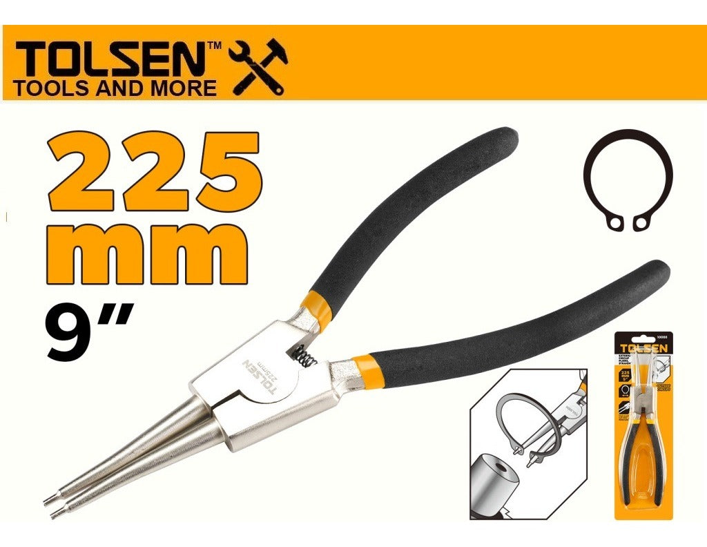 Pinza Seguro Externo Recto 9 PuLG Tolsen 10088