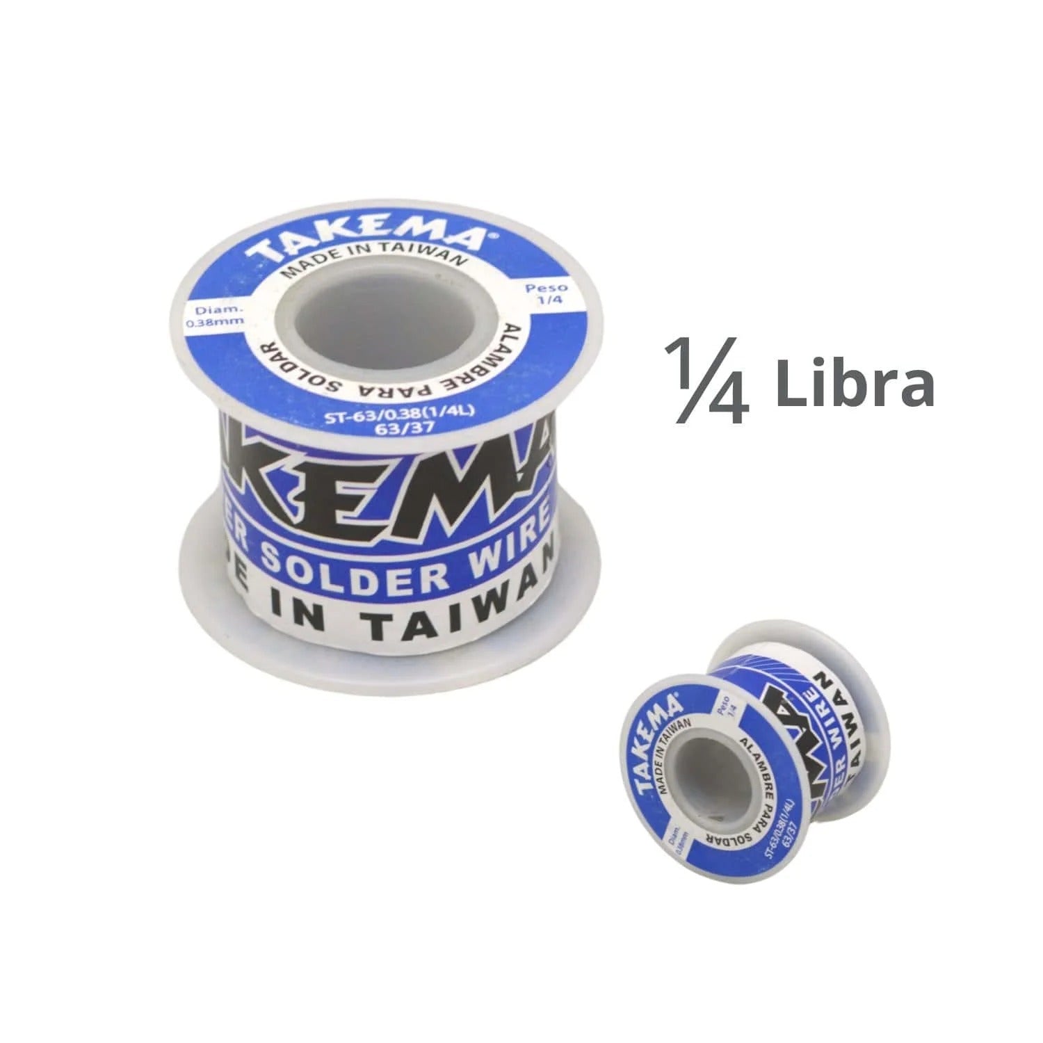 Rollo De Soldadura 0.38Mm 1/4 Libra ST-63/0.38(1/4L) TAKEMA