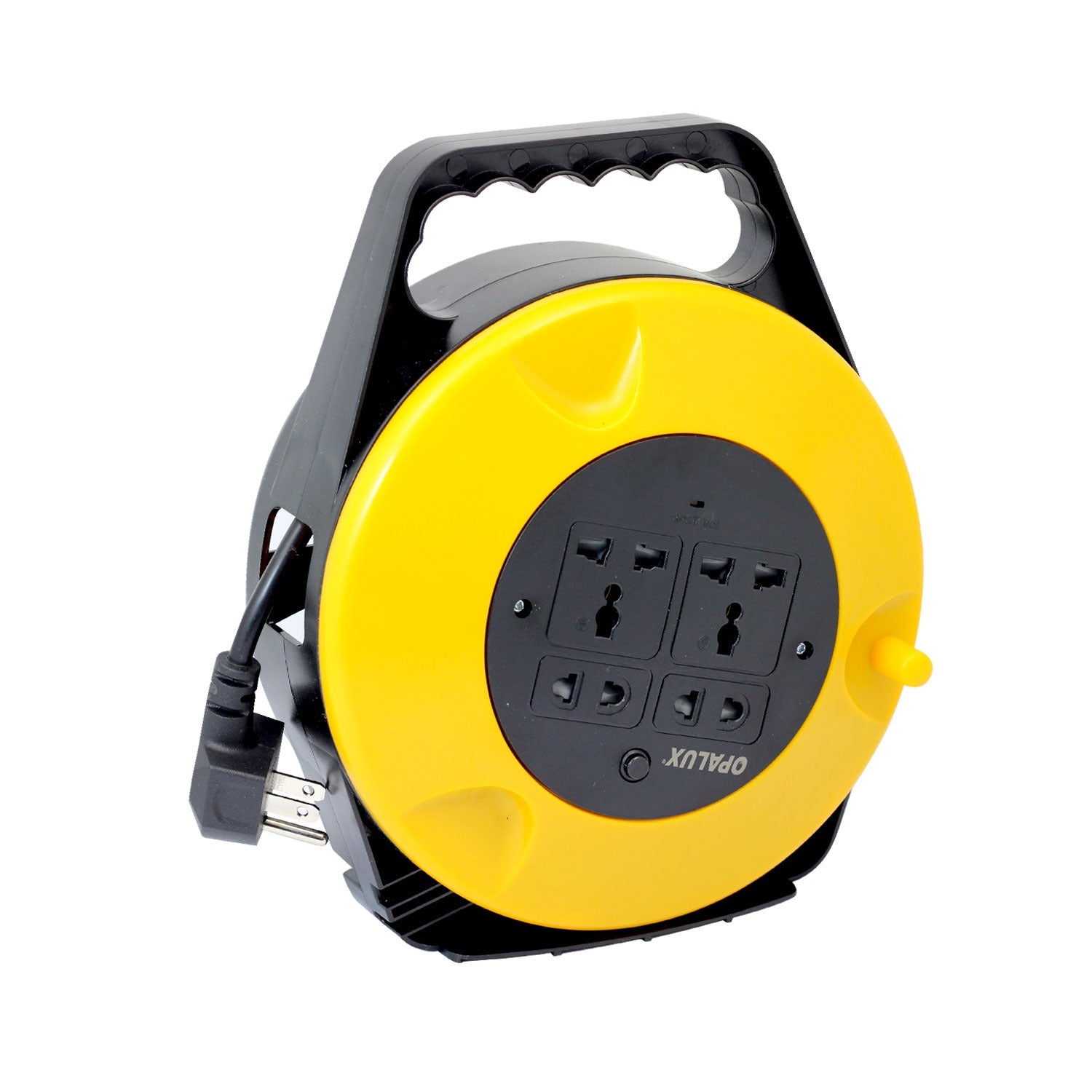 Carrete de Cable Portátil con 4 Salidas 10 Metros OPALUX OP-R404Y