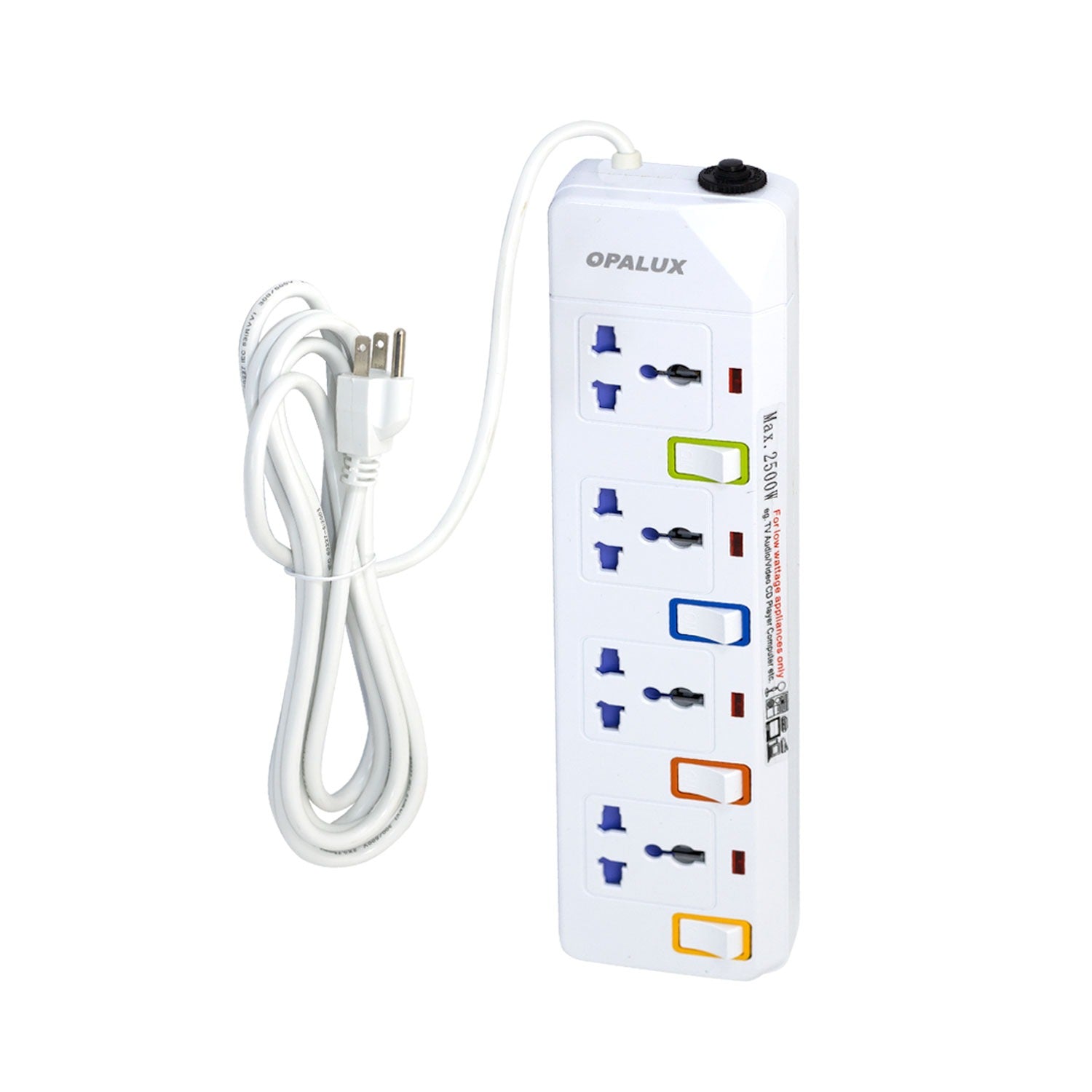 Supresor de Picos 4 Salidas con Toma a Tierra OPALUX OP-E104T