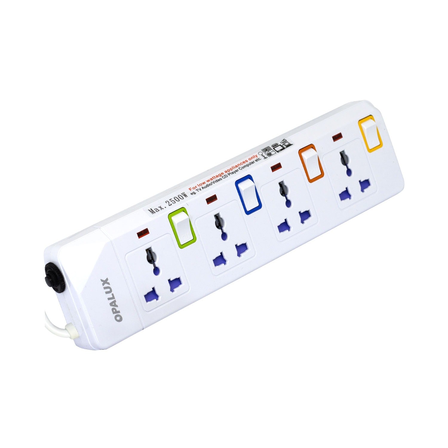 Supresor de Picos 4 Salidas con Toma a Tierra OPALUX OP-E104T