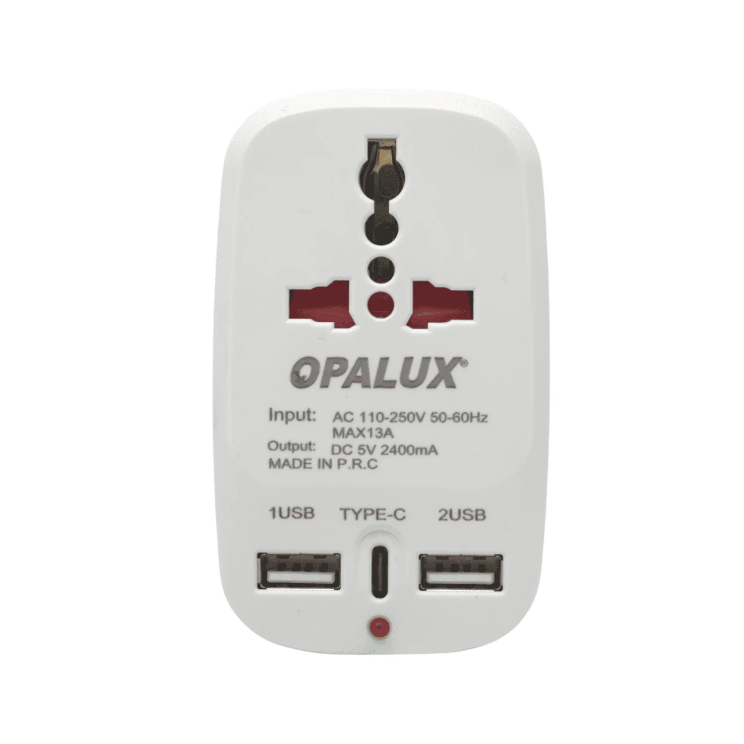 Adaptador Múltiple 2 Entradas Tipo A + 1 Tipo C OP-823AC OPALUX