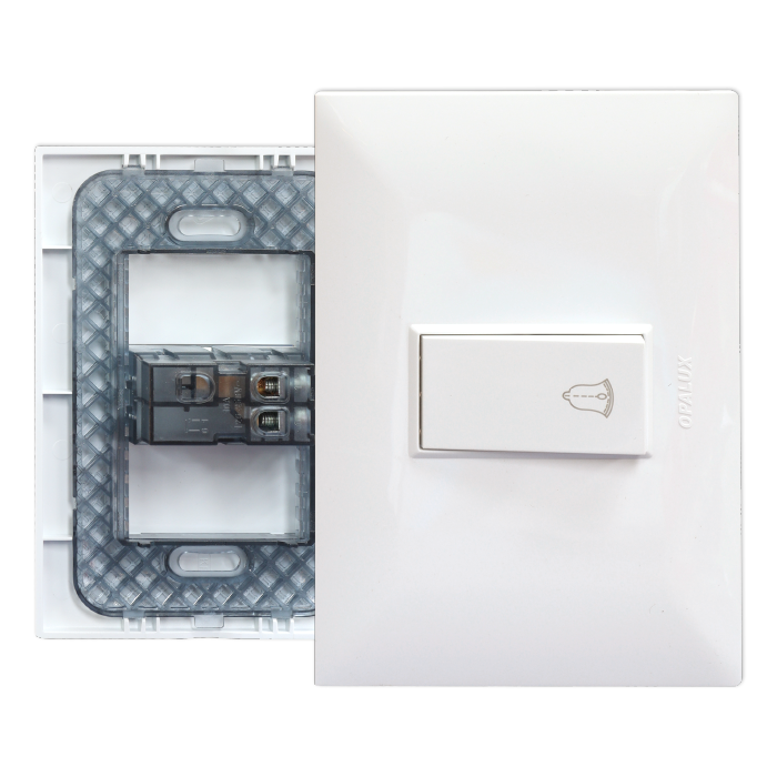 Pulsador Unipolar NA, 10A 250V Para Timbre Opalux