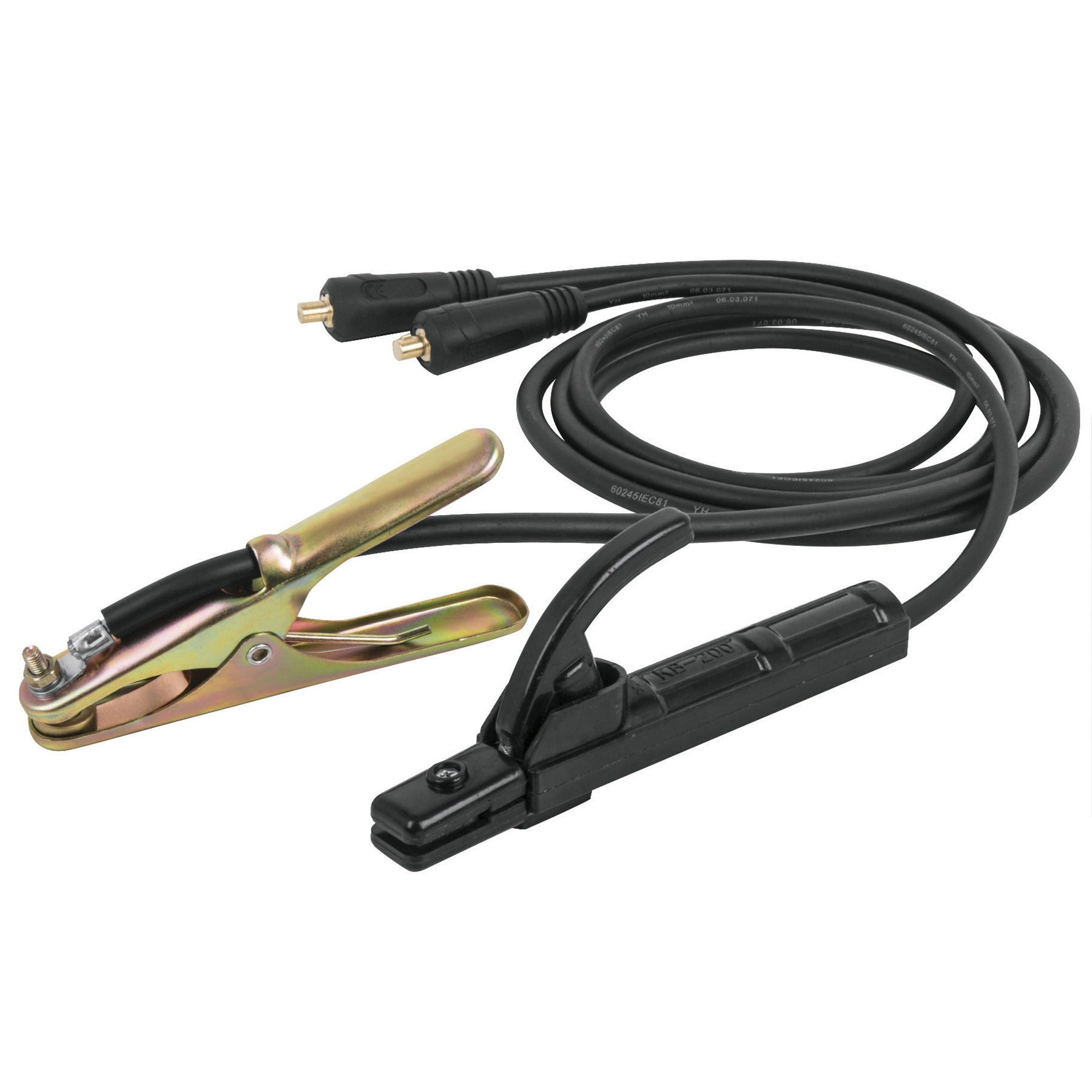 Cables portaelectrodo y pinza de tierra 200A, 3/8", Truper - 12107