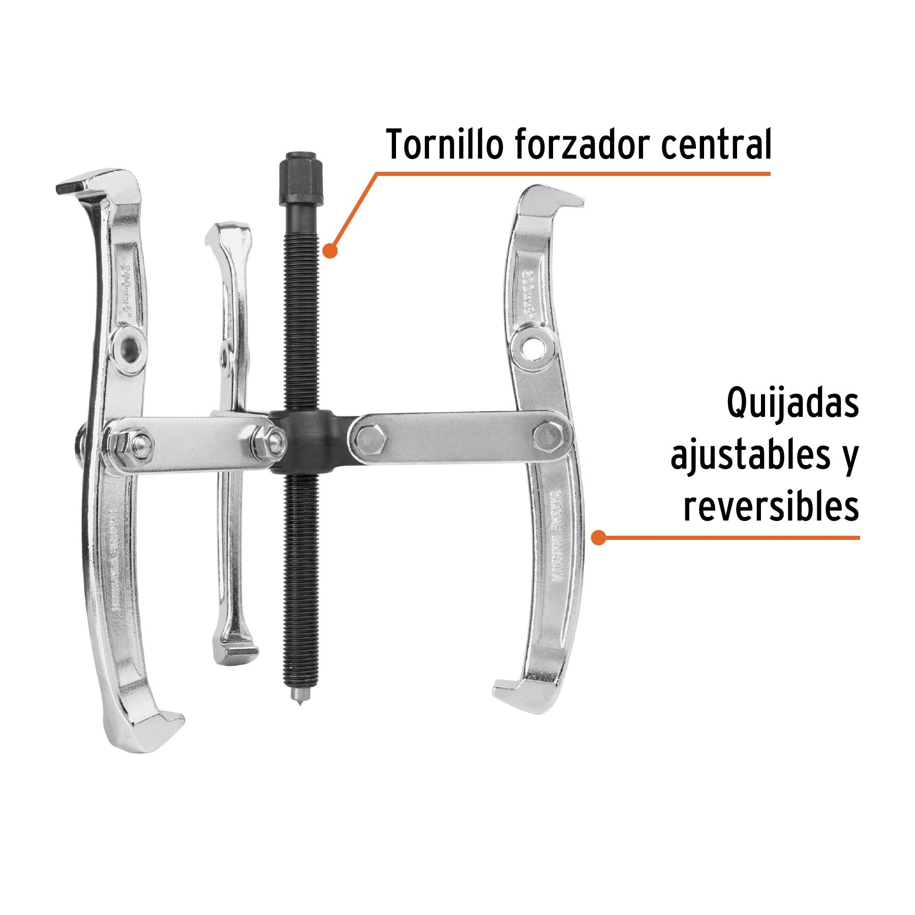 Extractor de poleas, 3 quijadas, 6", TRUPER - 14506