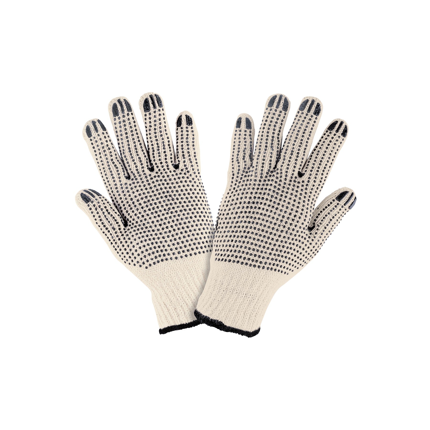 Guantes de algodón con puntos de PVC en palma y dorso, PRETUL 21830