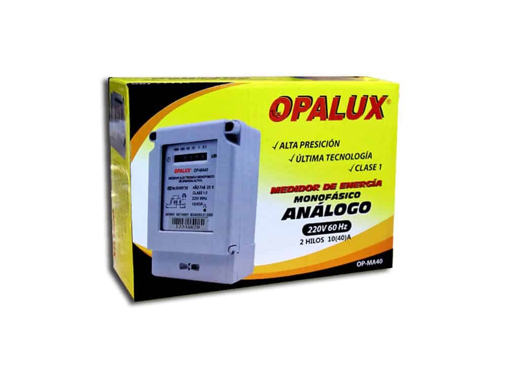 Medidor de Energía Monofásico Analógico 220V OP-MA40 OPALUX