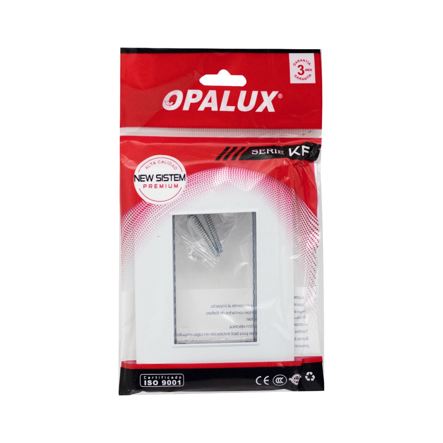 Placa Triple con Soporte KF706 OPALUX