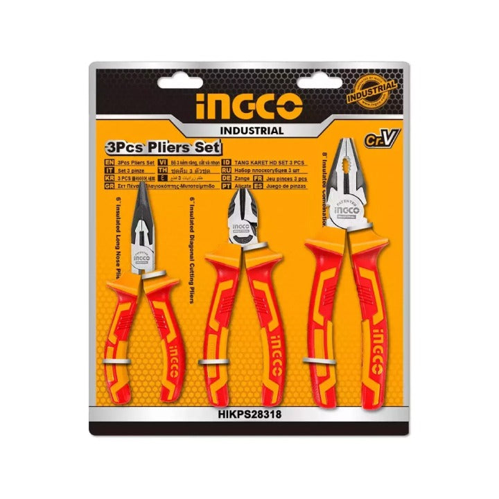Juego De Alicates Aislados 3 Und INGCO - HIKPS28318