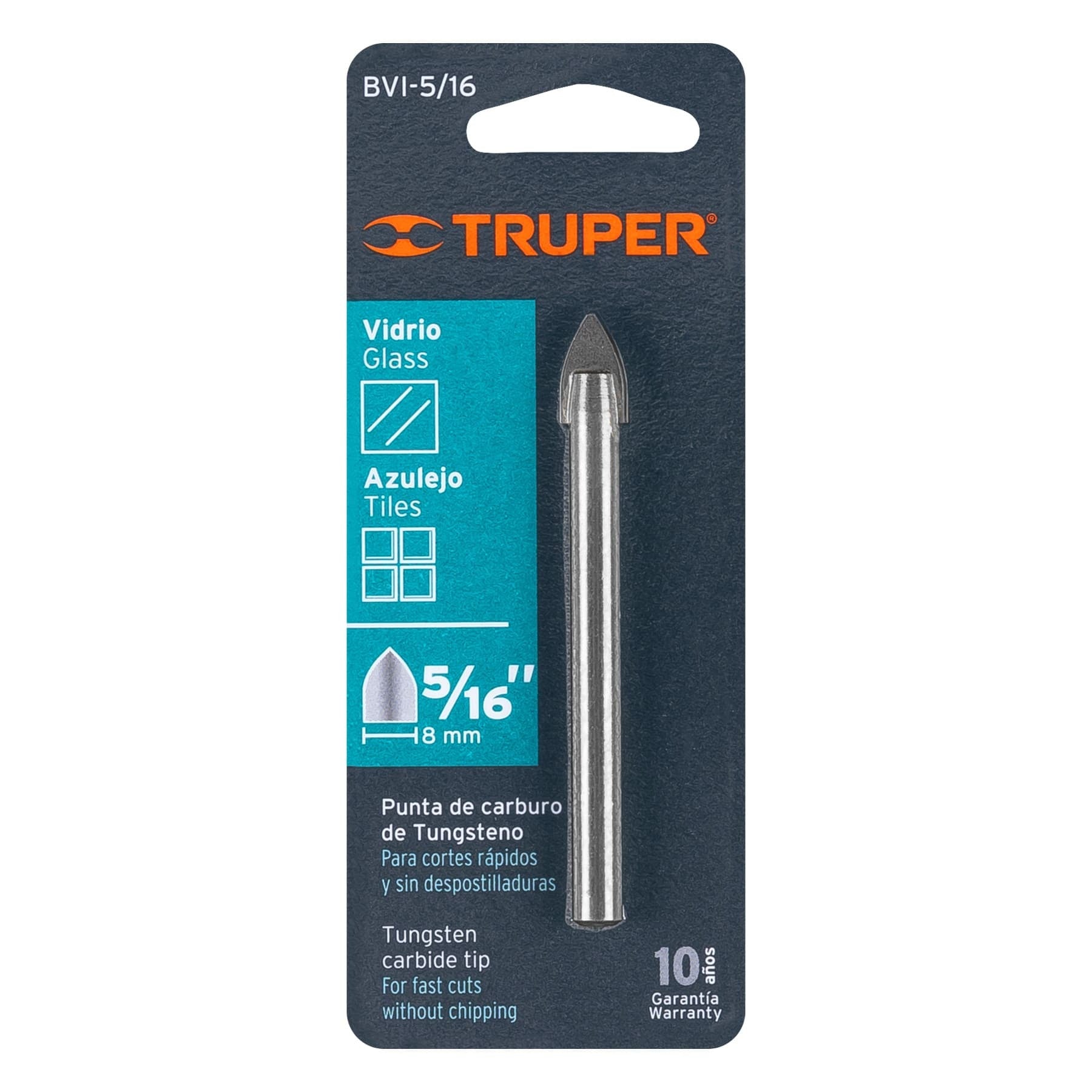 Broca para vidrio y azulejo de 5/16", Truper - 11703