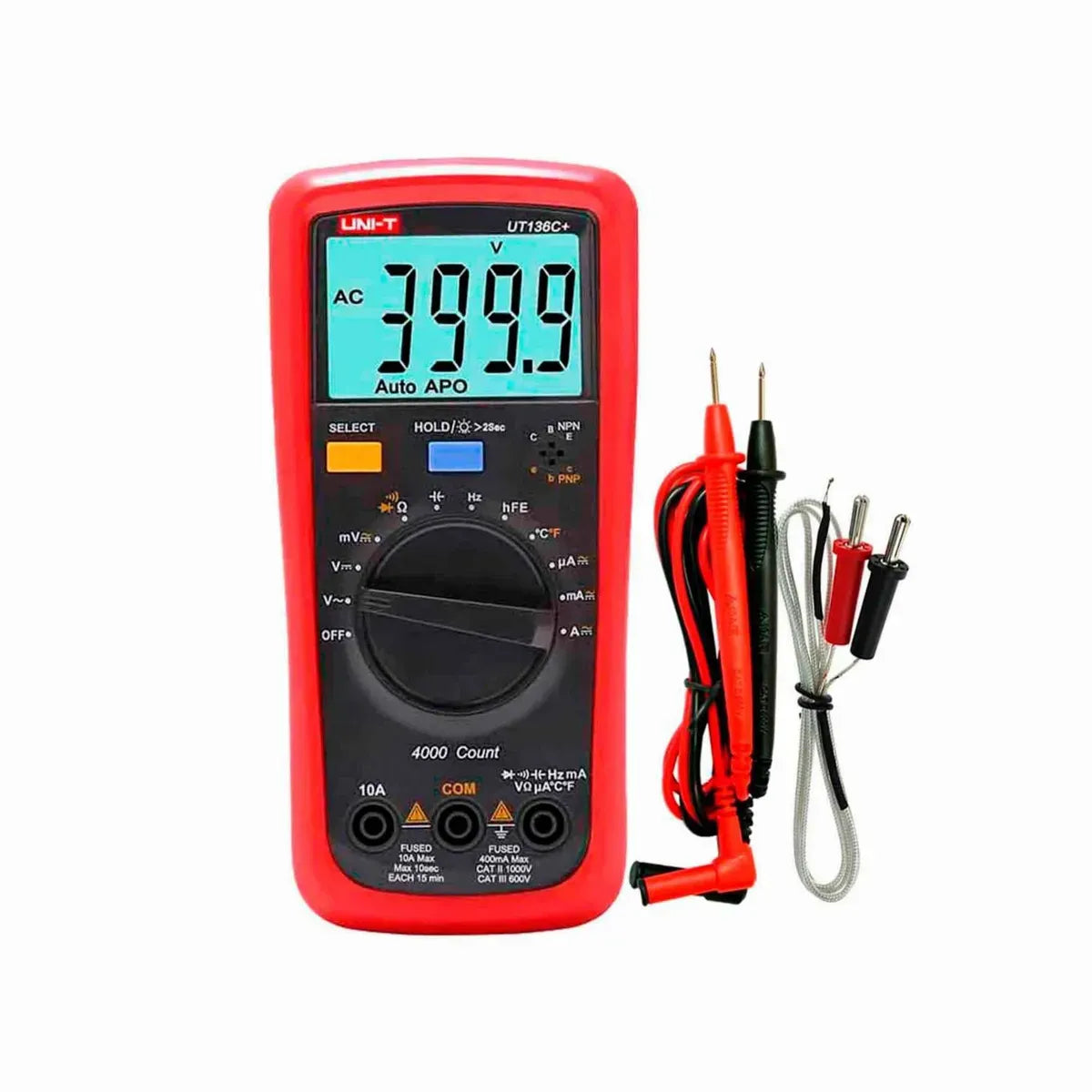 Multimetro digital con temperatura NCV UNI-T UNIT UT-136C+ UT136C+