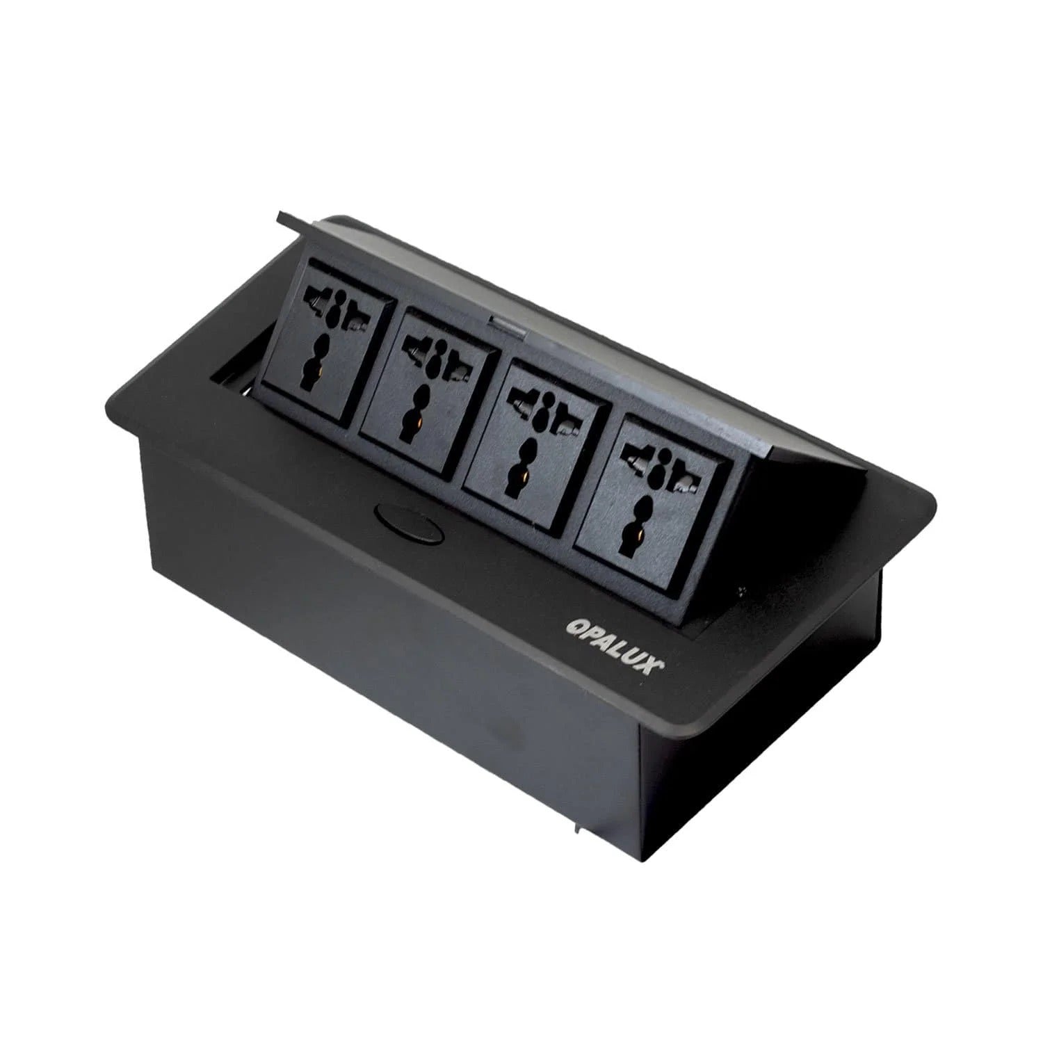 Tomacorriente para Mueble 4 Tomas Negro OPALUX OP-UTS4BK