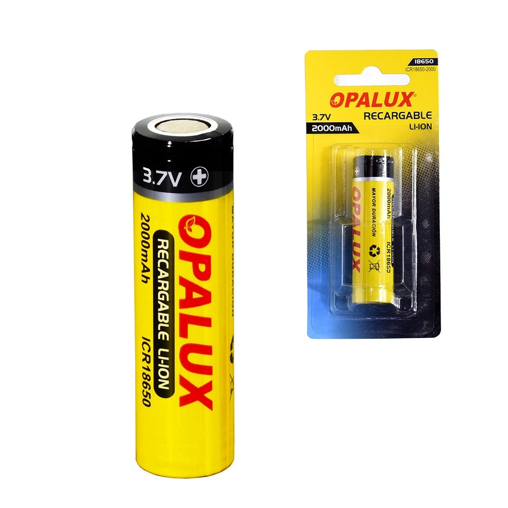 Bateria Recargable LI-ION 3.7V 2000MAH ICR18650 OPALUX