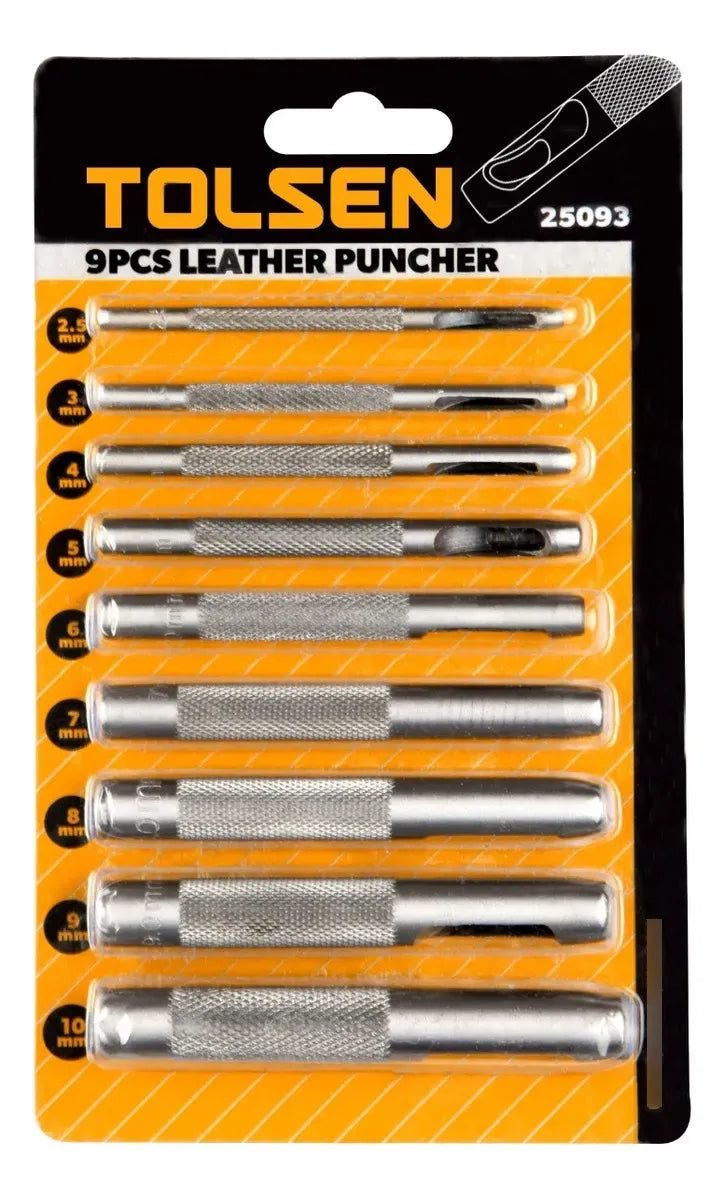 Sacabocados A Golpe Juego De 9 Pzas Tolsen 25093