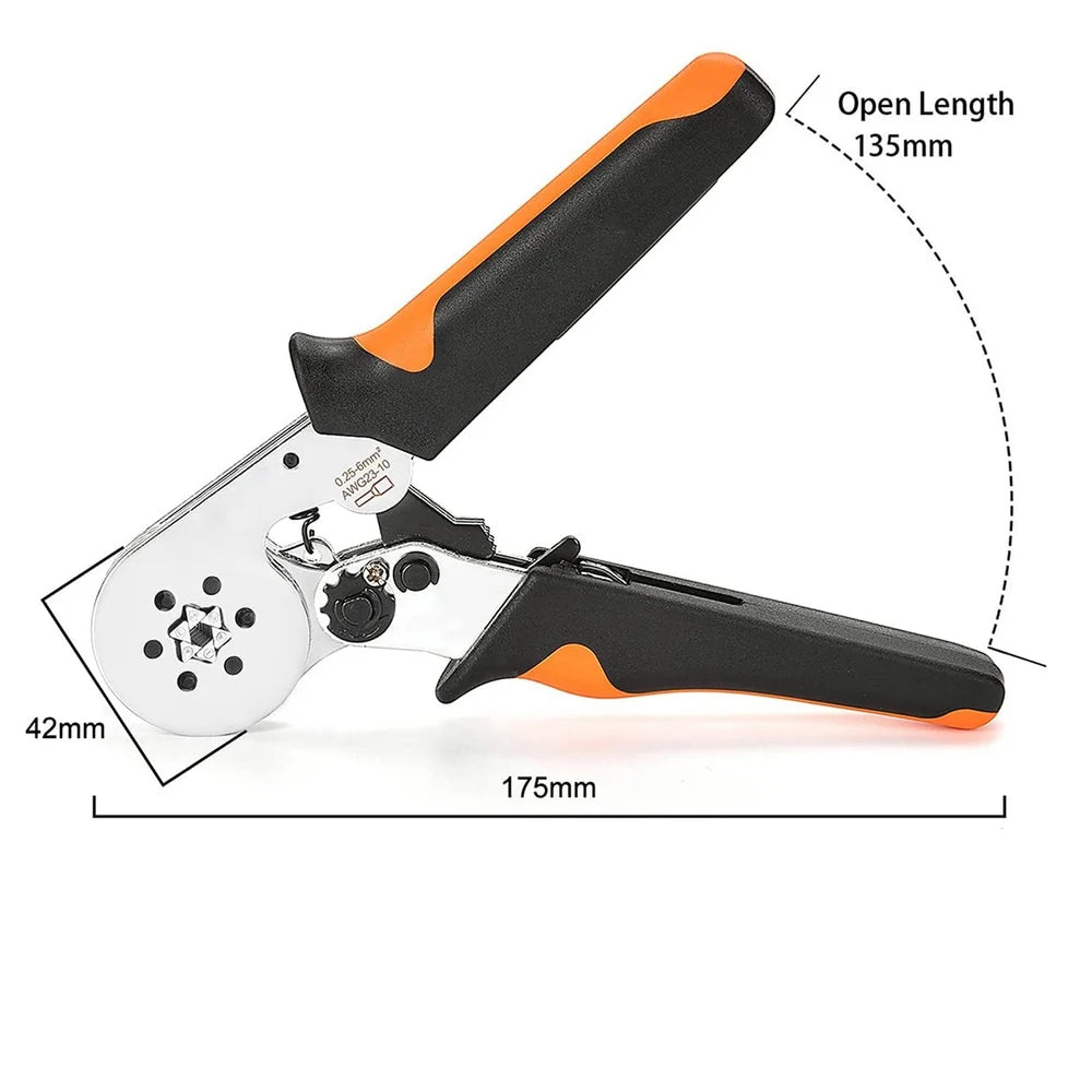 Alicate prensador de terminales hexagonal 0.25-6.0 mm, cod HSC8 6-6