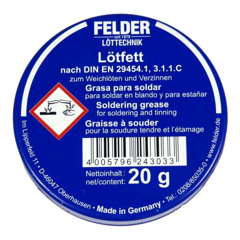 Pasta Para Soldar Lotfett Felder 20 Gr