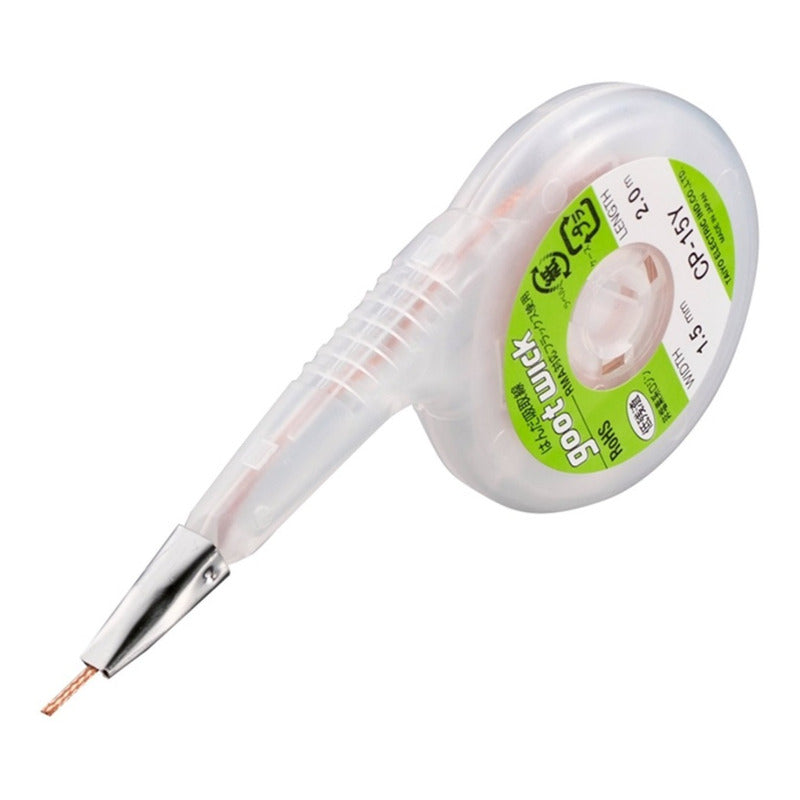 Malla Para Desoldar Goot 1.5mm X 2m (punta De Metal)