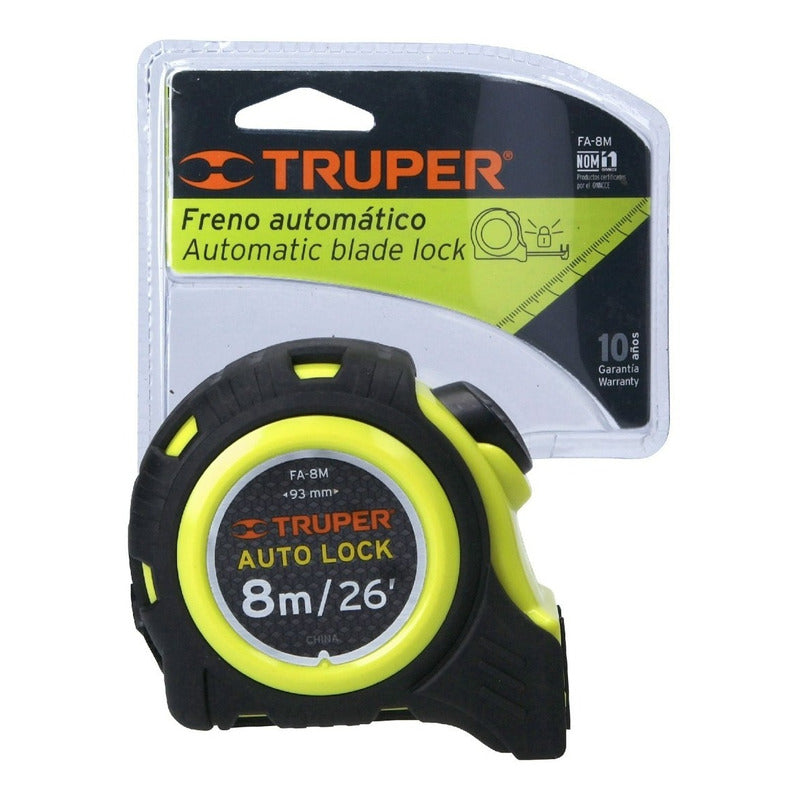 Wincha Auto-lock Contra Impactos 8 M Cinta 25 Mm, Truper