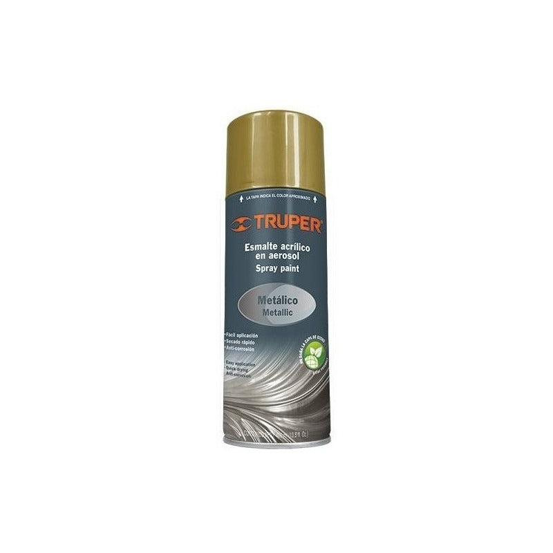Pintura En Spray Color Oro Metalico- Truper 400ml