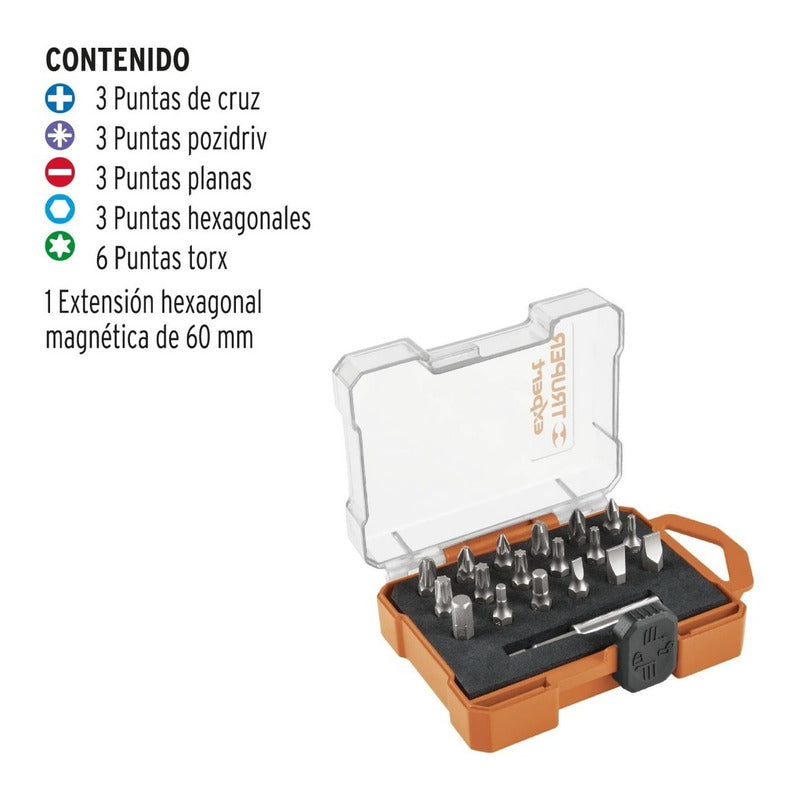 Puntas Mixtas Largo 1 Estuche 19 Puntas,truper 11885