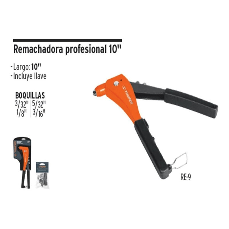 Remachadora Profesional De 10 Con 4 Boquillas Cod17960