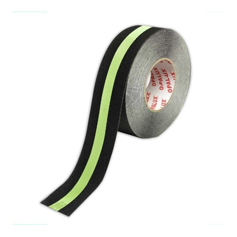 Cinta Antideslizante Opalux Negro/foto Luminiscente 18mx50mm