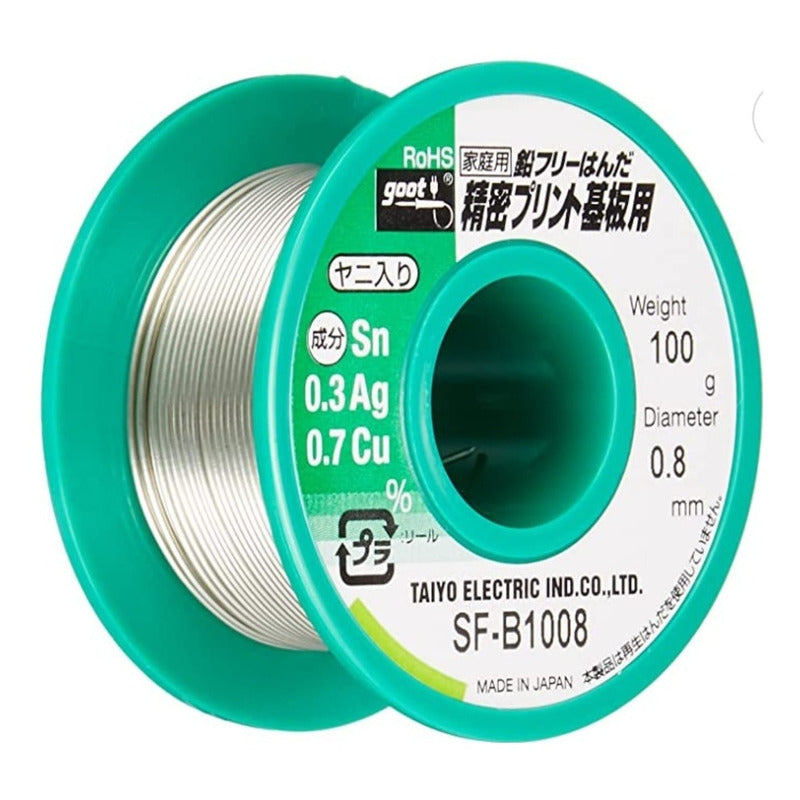 Estaño Sin Plomo, Sn Ag Cu 0.8mm Para Equipos Alta Precisión