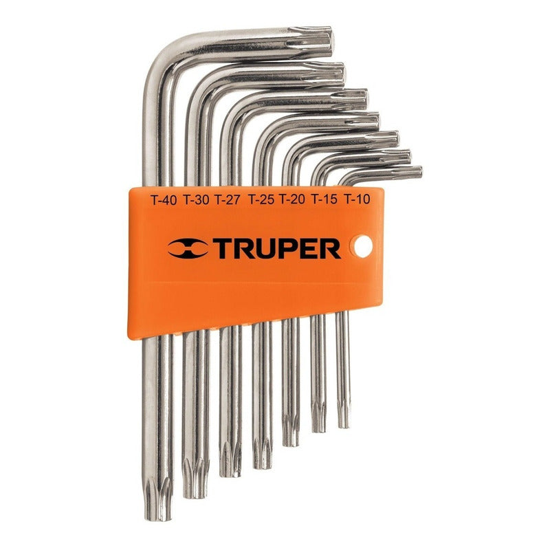 Llaves Torx 7pzas Cortas Con Organizador Truper 15552