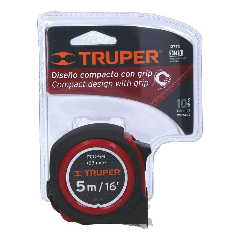 Wincha Compacta Contra Impactos 5 M Cinta 19 Mm, Truper